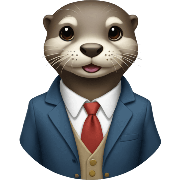 otter wearing suit emoji