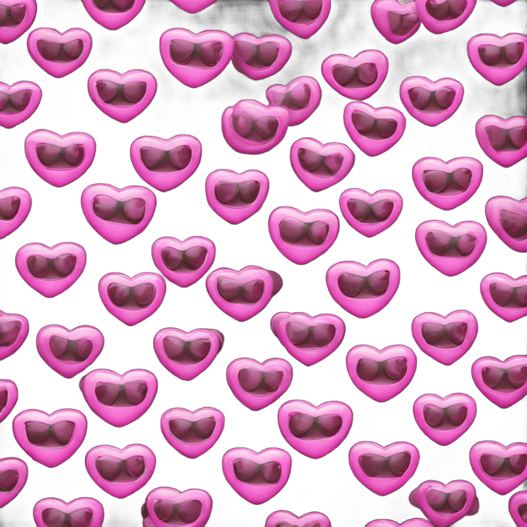 Pink heart sun glass  emoji