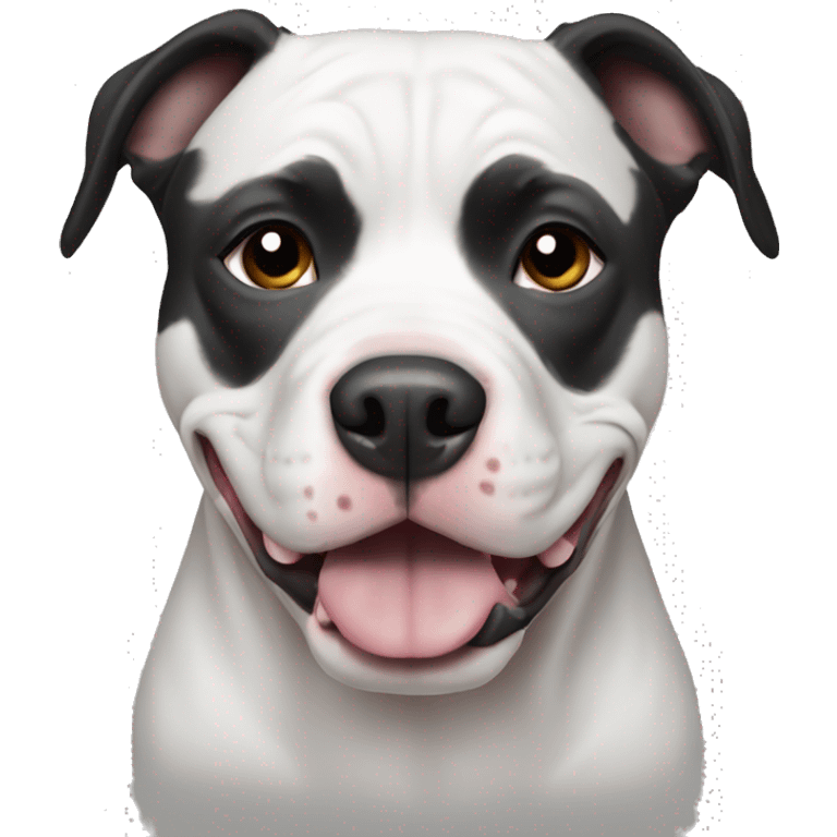 Black and white pitbull emoji