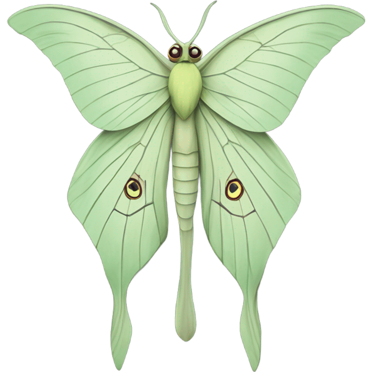 Luna moth black and white  emoji