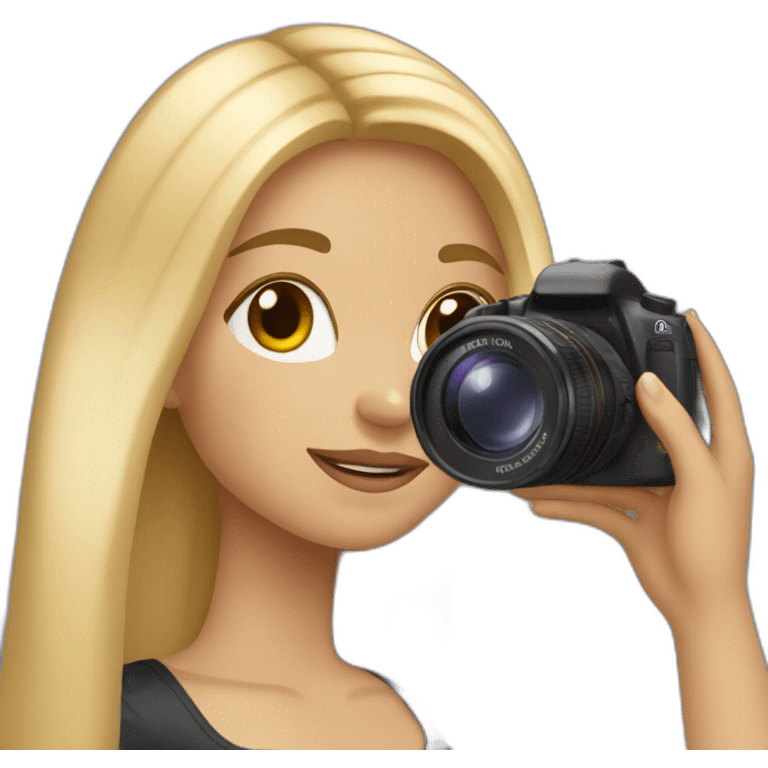 latin-female-photographer-taking-a-picture-light-skinned-long-blonde-hair emoji