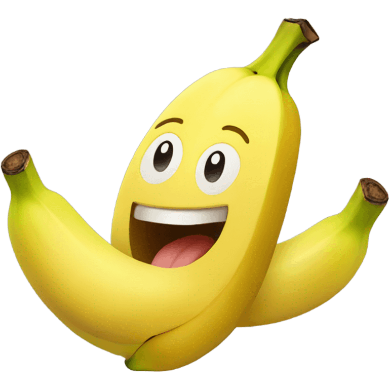 Banana and happy face  emoji