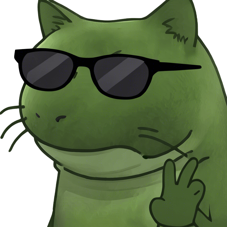 Cat with sunglasses emoji