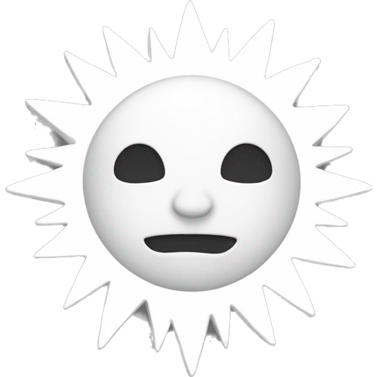 White sun  emoji