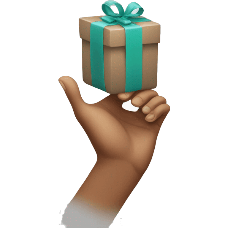 Gift in hand emoji