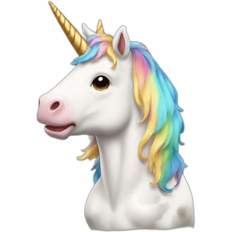 Unicorn merged with cow emoji