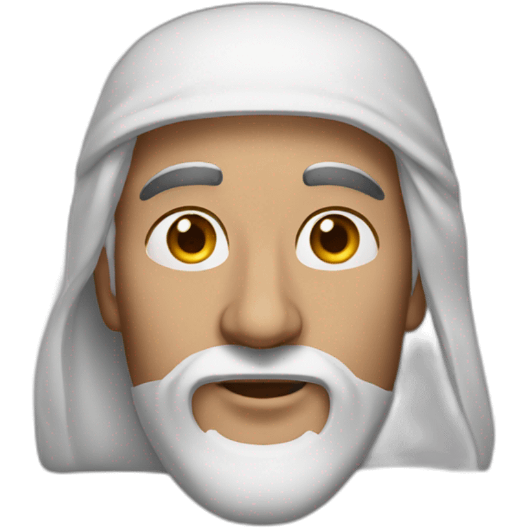 A face of Arabic man without drawn eyes. emoji