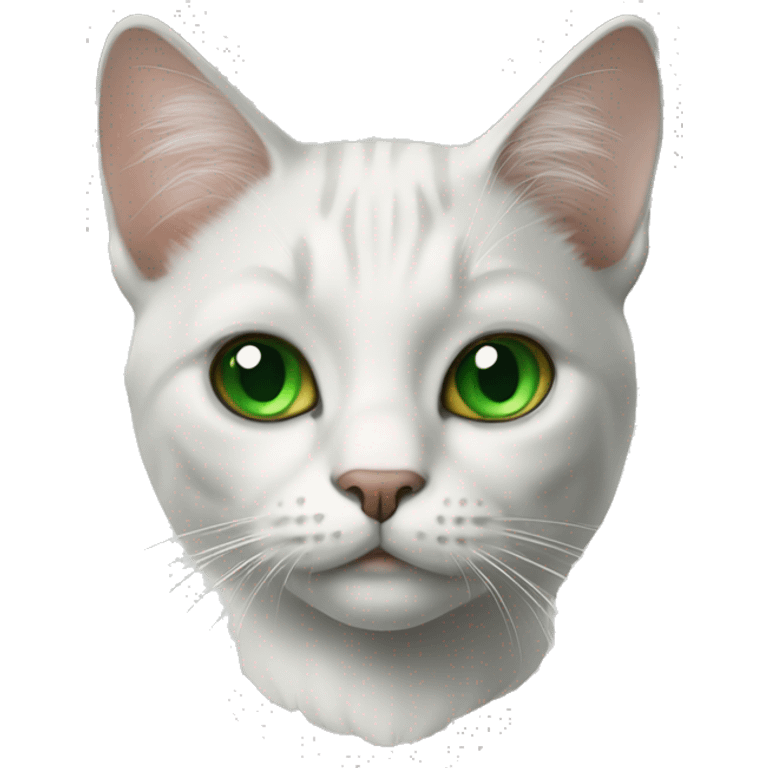 Realistic cat with green eyes  emoji