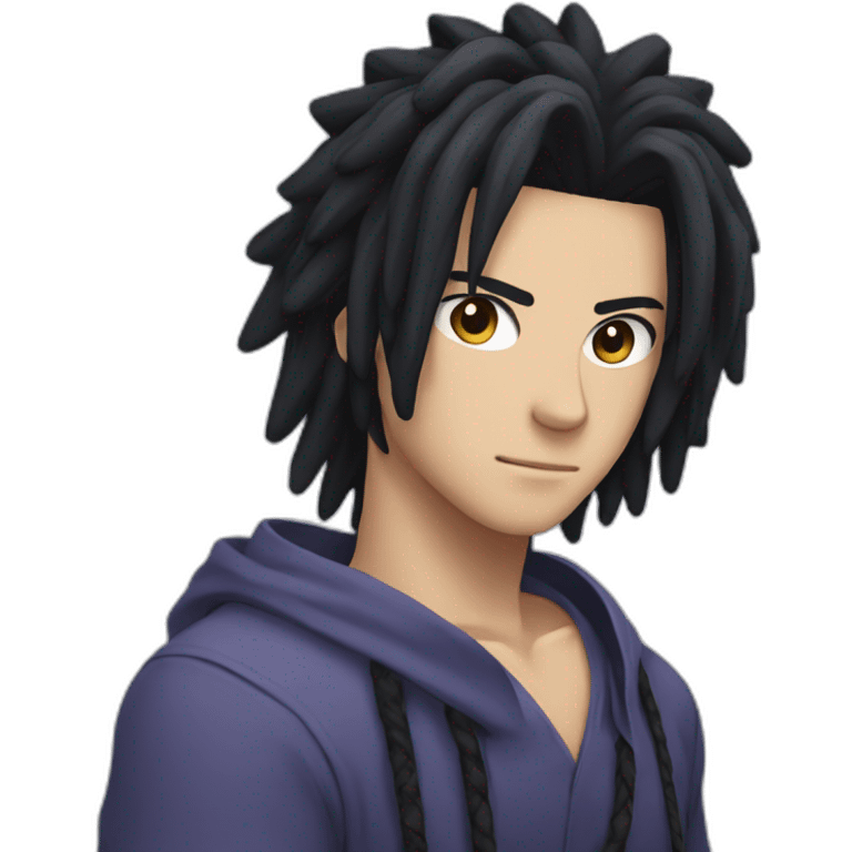 sasuke with afro braids emoji