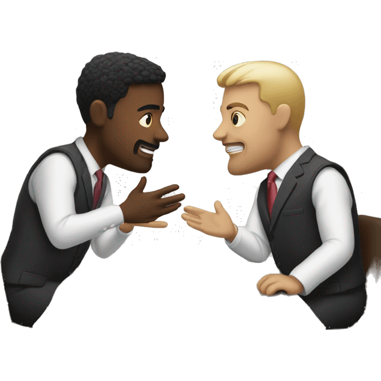 two men business meeting emoji