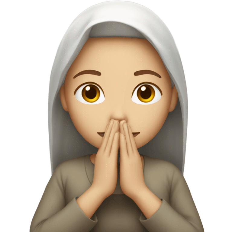 White woman praying emoji