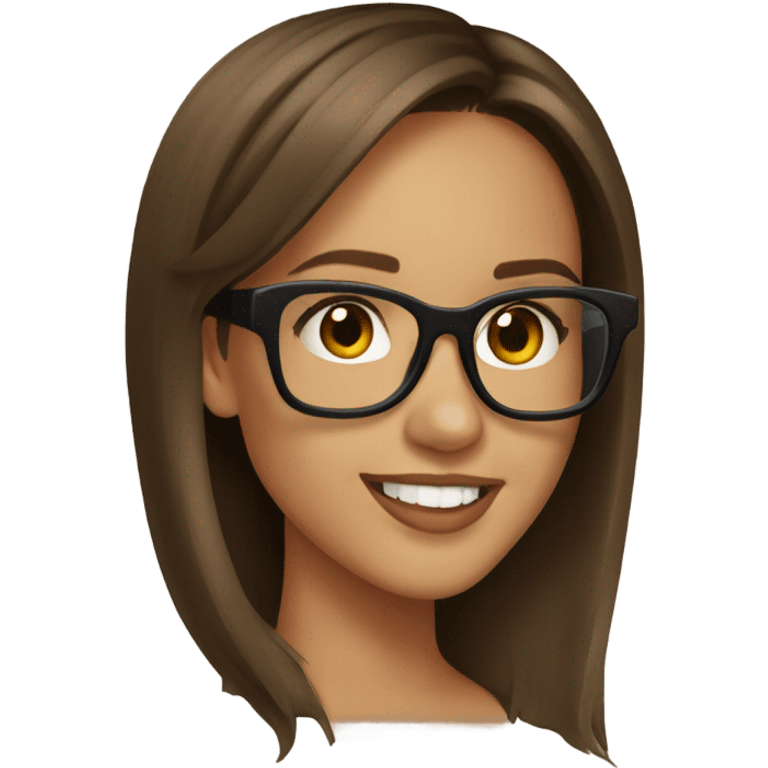 Jessica alba with glasses and brown hair  emoji