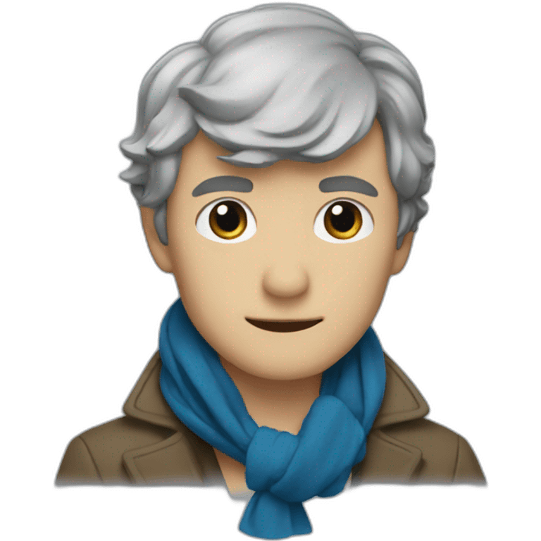 Sherlock with blue scarf emoji