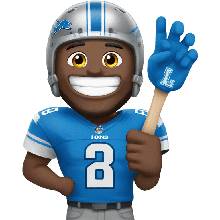 Brandon as a lions fan emoji