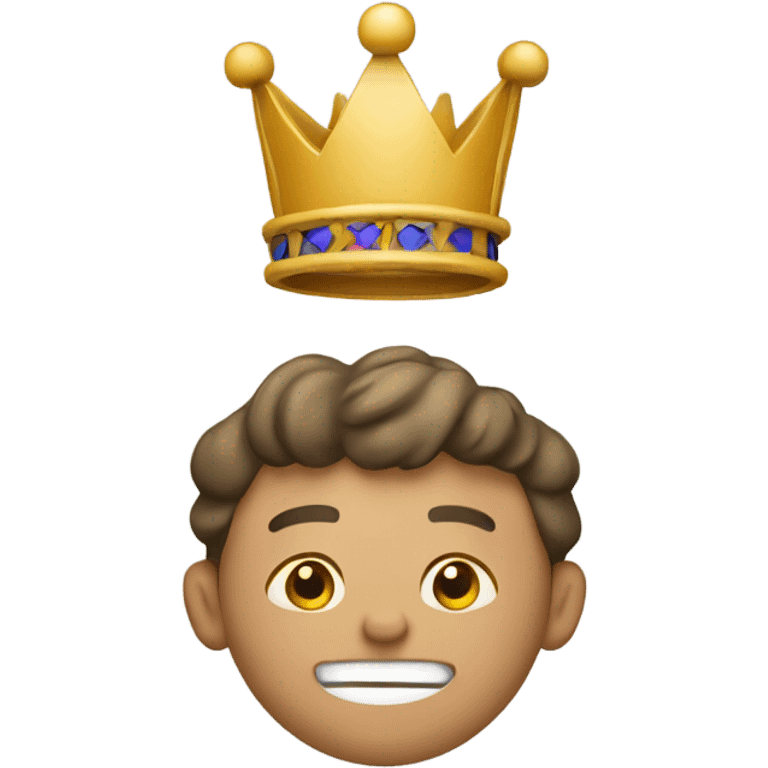 First basket man logo with a crown  emoji