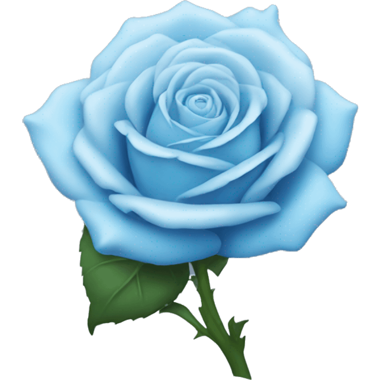 Pastel blue rose emoji