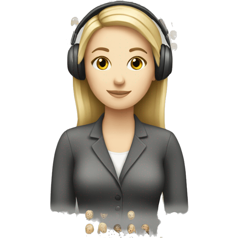 white Girl support operator emoji