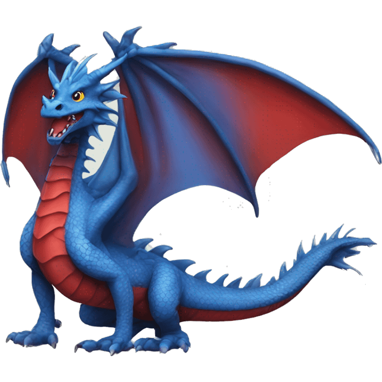 blue dragon with red underbelly emoji