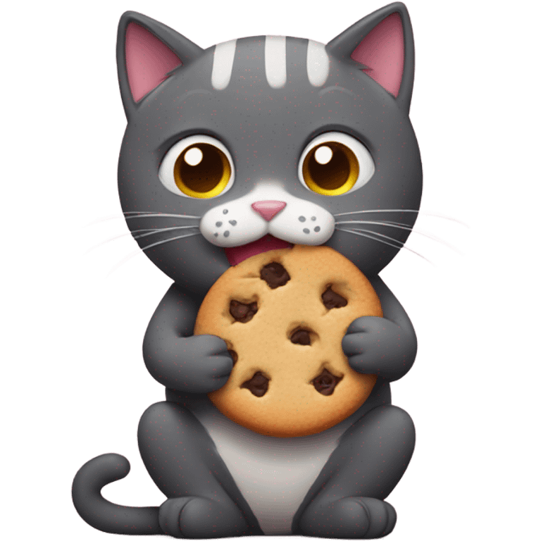 cat eating cookies emoji