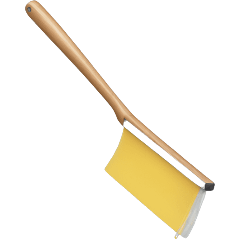 squeegee with long wooden handle emoji