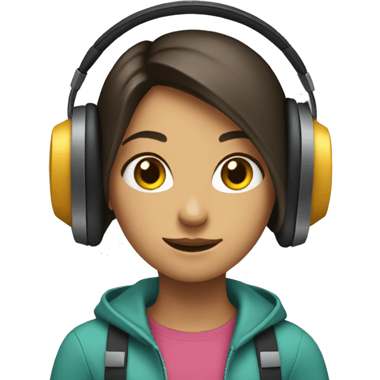 headphone with a girl  emoji