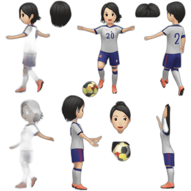 Ayame Kato（female・Short Hair・Black Hair・Soccer Player） emoji