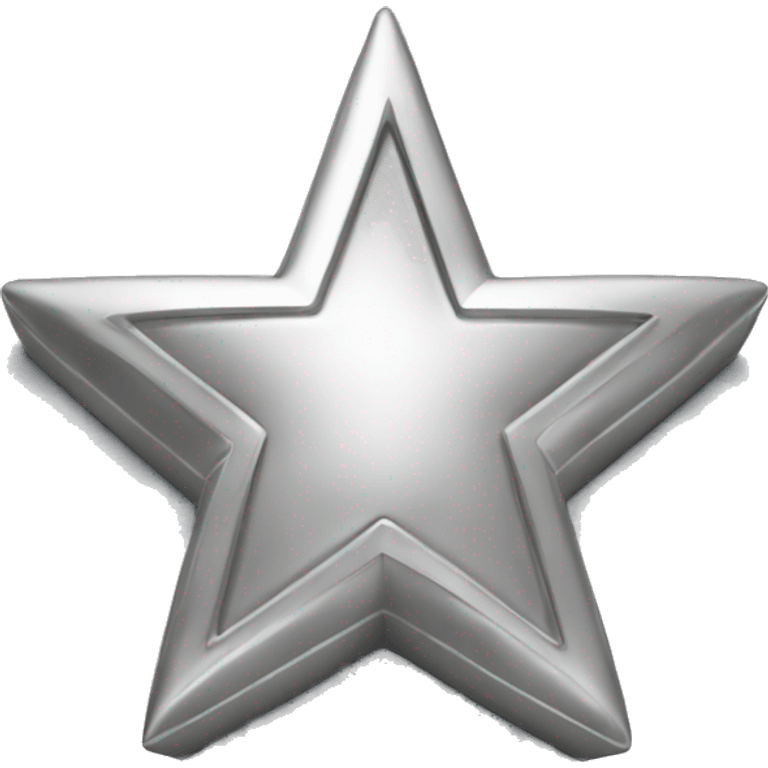 A star colored in silver representing 2nd prize winner emoji