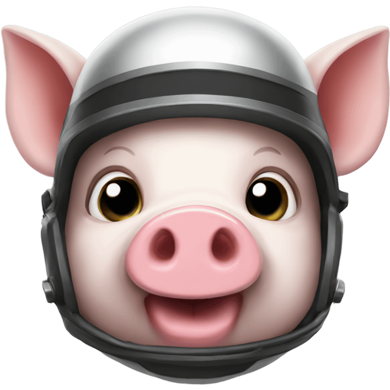 piggy in a helmet emoji