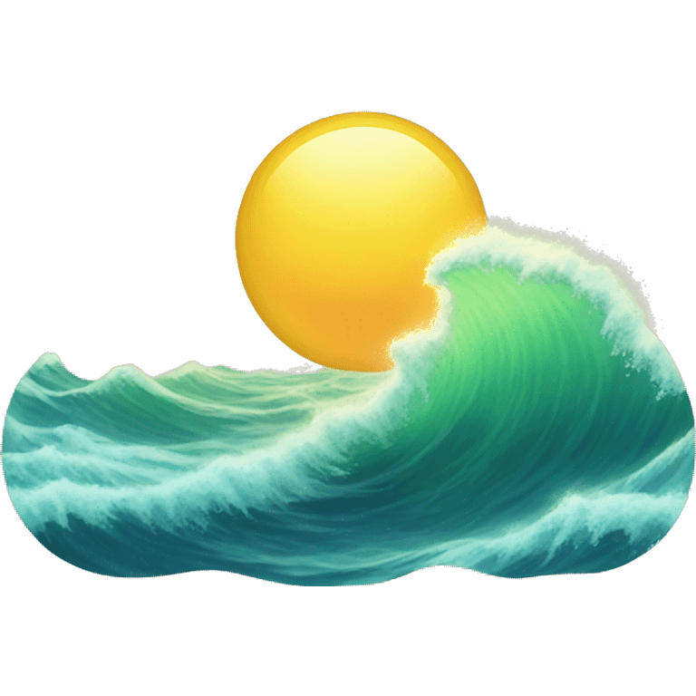 Sea sun wave emoji