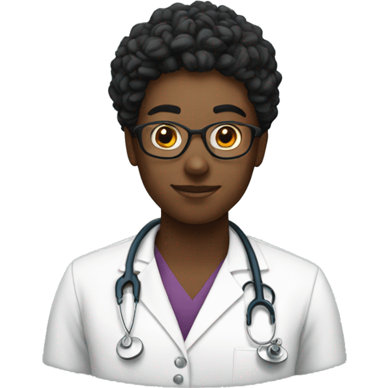 black medical student emoji