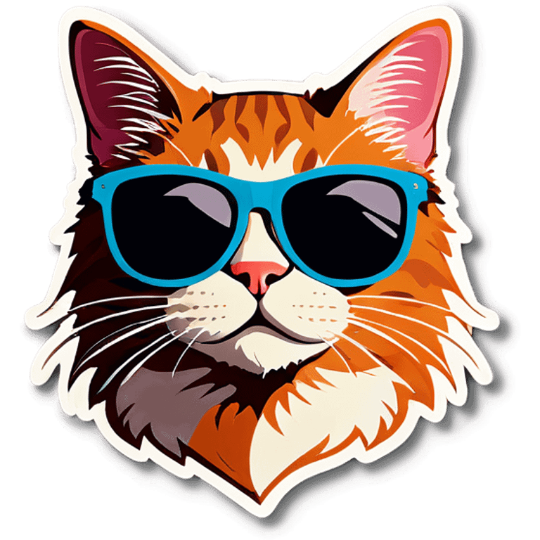 Cat with sunglasses emoji