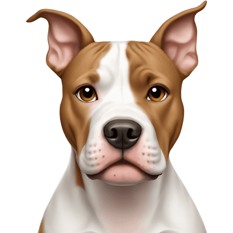 Light brown and white pitbull  emoji