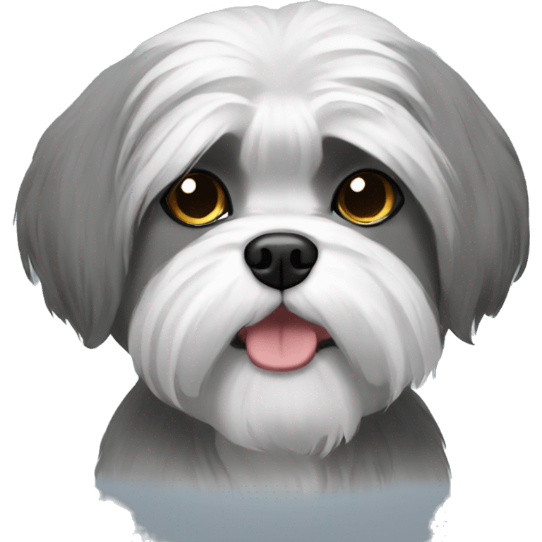 grey shi tzu emoji