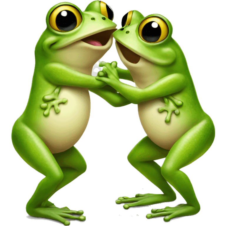 Two frogs doing the tango  emoji