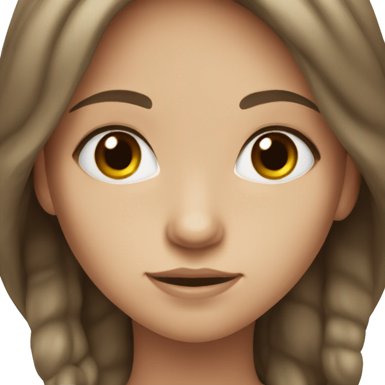 Brown haired white skin girl emoji