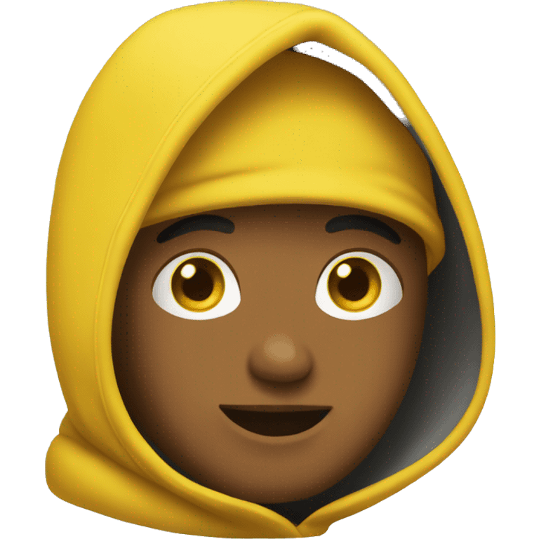 yellow hooded sweat emoji