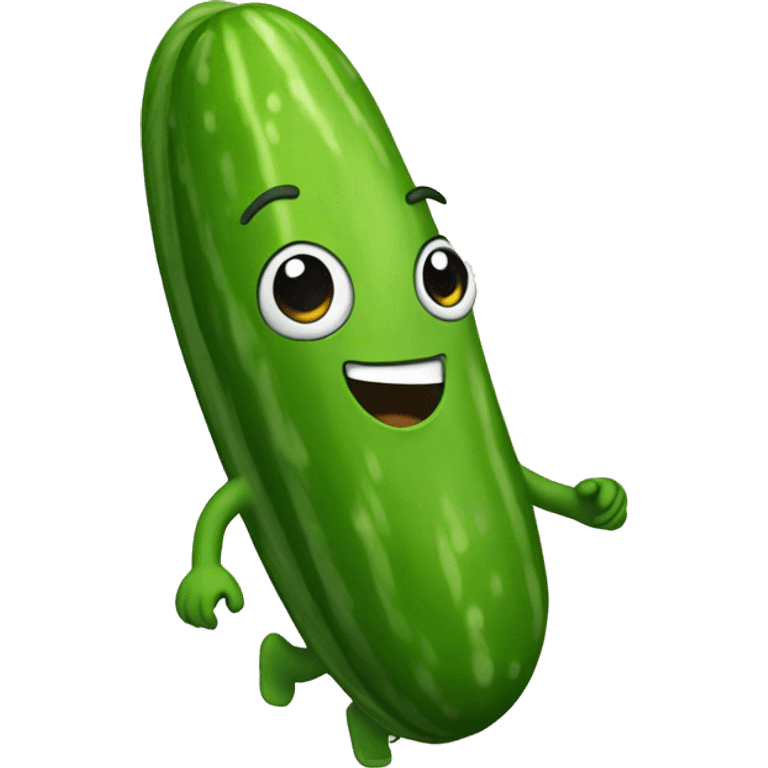 Surfing cucumber emoji