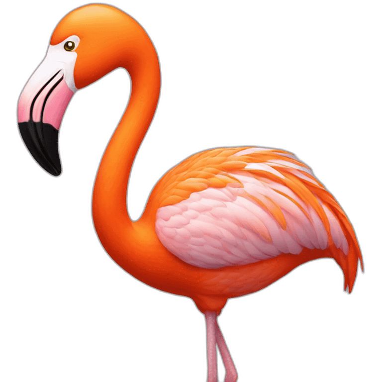 Orange flamingo  emoji