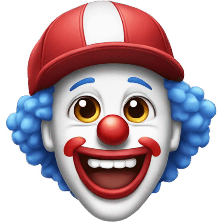 clown face wearin baseball cap emoji