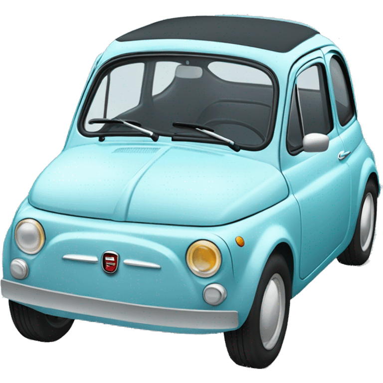 light blue fiat 500 car emoji