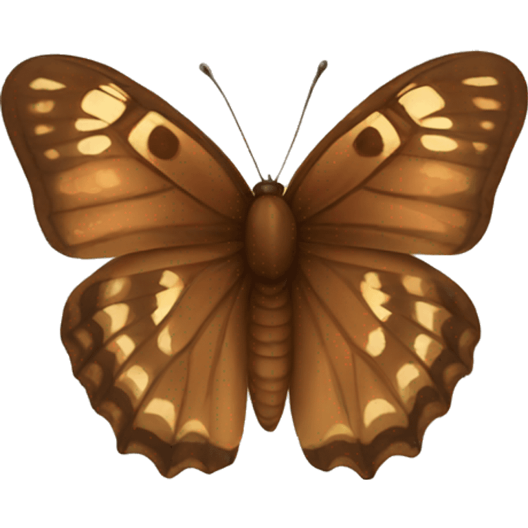 Brown butterfly emoji