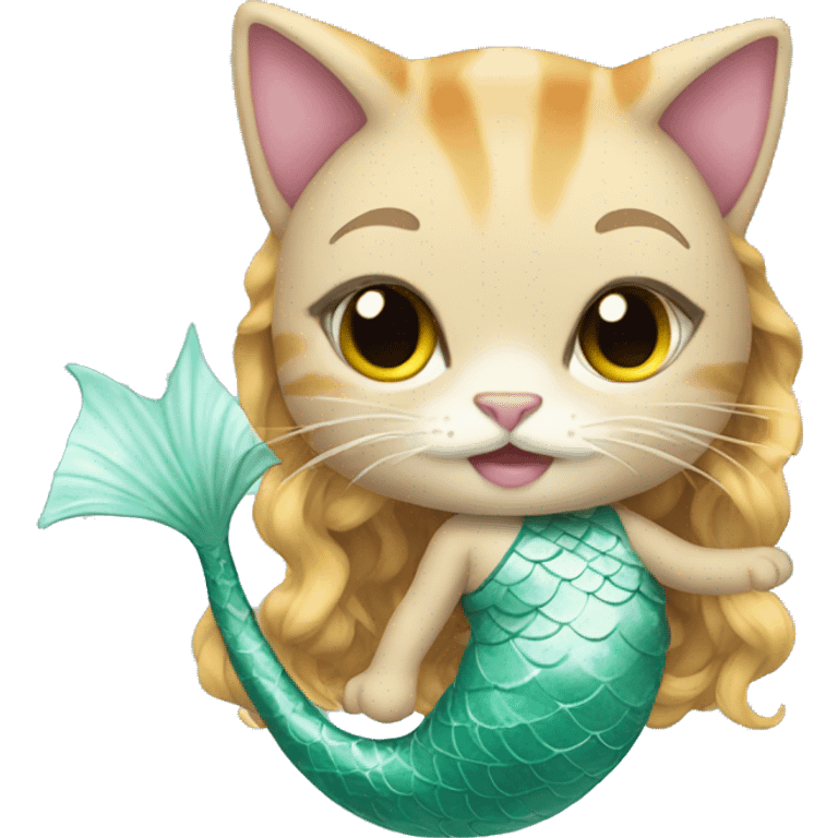 a cat in a mermaid costume emoji