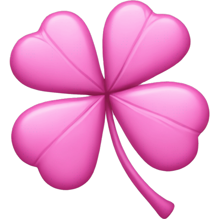 pink four leaf clover emoji