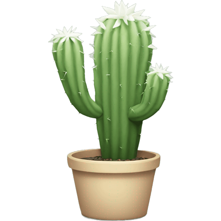 White color cactus emoji