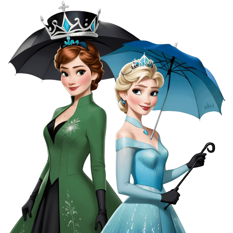 Elsa next to Mary poppins emoji