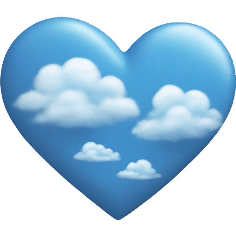 Blue cloudy heart emoji