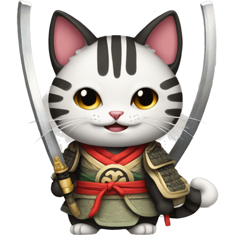 smiling samurai cat emoji