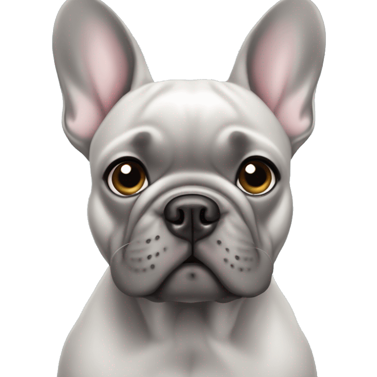 grey french bulldog blue eyes emoji