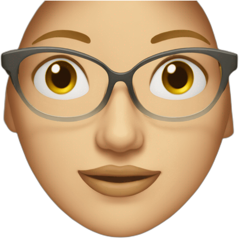 mujer rubia, lentes, 50 años emoji