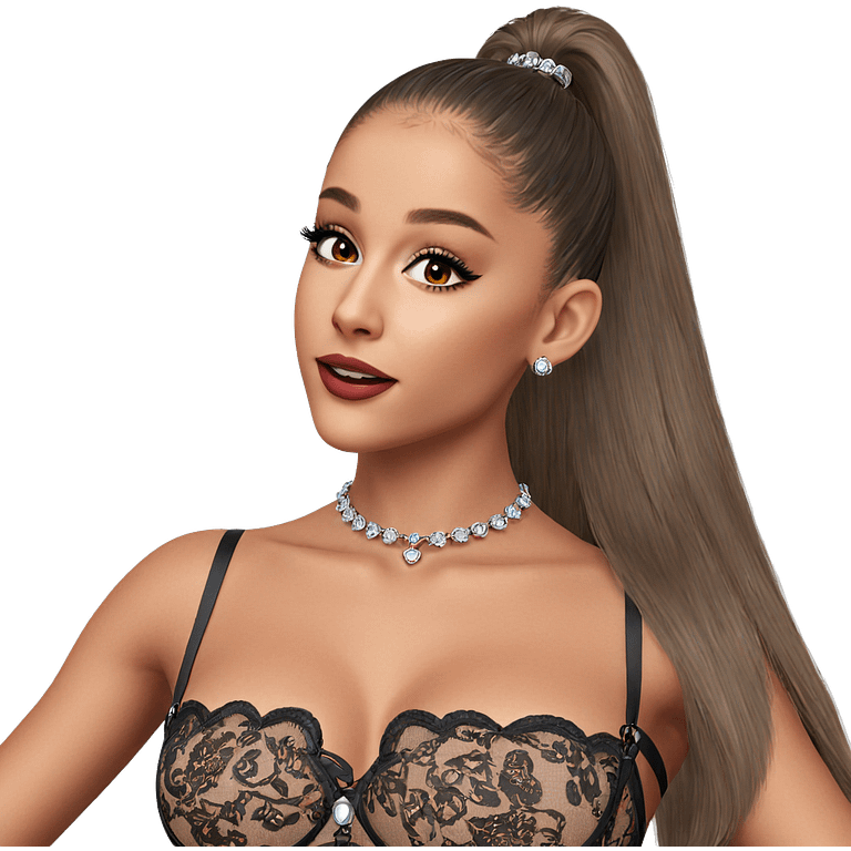 girl in lingerie with jewelry emoji